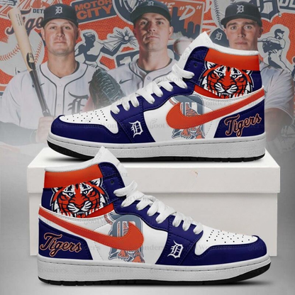 LIMITED EDITION - NEW CUSTOMIZED MLB16 DT TIGERS AIR JORDAN SNEAKERS