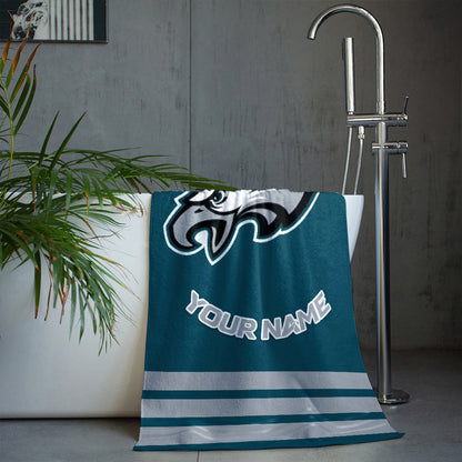 LIMITED EDITION - NEW CUSTOMIZED NFL02 PPE PHILADELPHIA EAGLES BEACH & BATH TOWEL