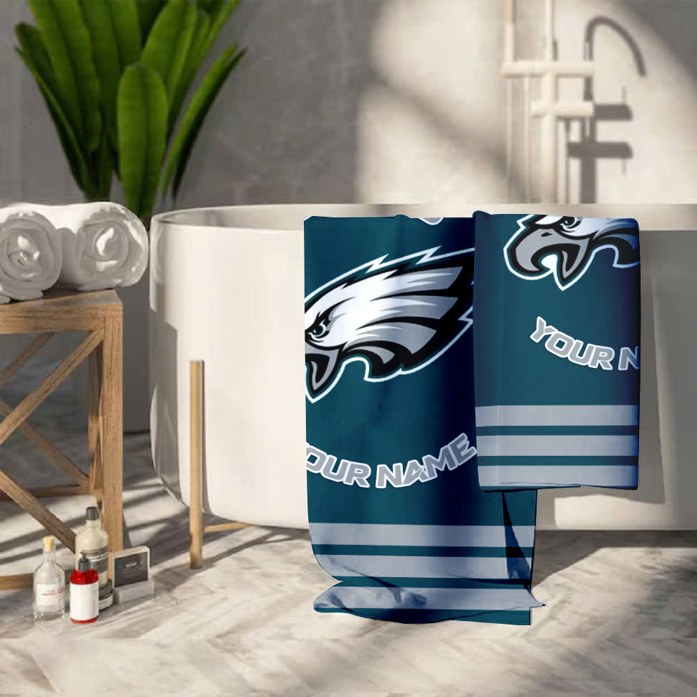 LIMITED EDITION - NEW CUSTOMIZED NFL02 PPE PHILADELPHIA EAGLES BEACH & BATH TOWEL