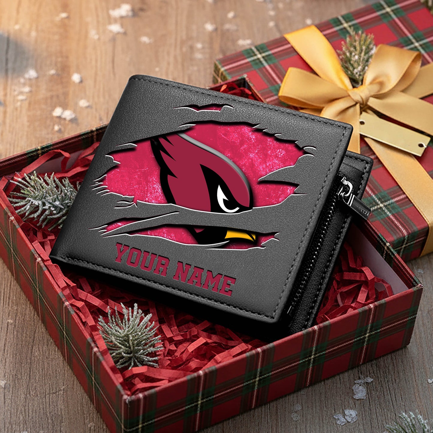 LIMITED EDITION - NEW CUSTOMIZED NFL20 ARC ARIZONA CARDINALS LEATHER WALLET