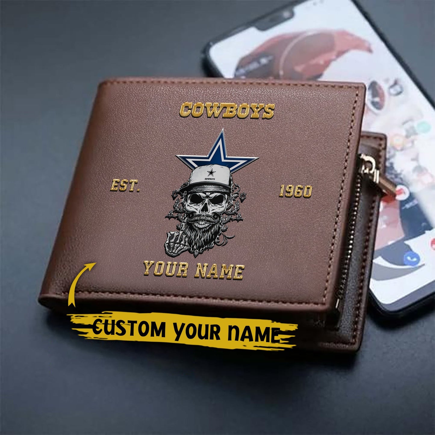 LIMITED EDITION - NEW CUSTOMIZED NFL21 DCB DALLAS COWBOYS LEATHER WALLET