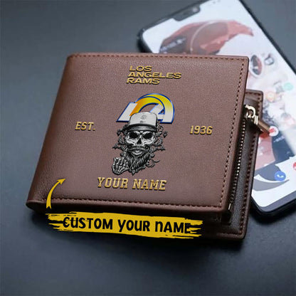 LIMITED EDITION - NEW CUSTOMIZED NFL22 LAR LOS ANGELES RAMS LEATHER WALLET