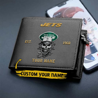 LIMITED EDITION - NEW CUSTOMIZED NFL25 NYJ NEW YORK JETS LEATHER WALLET