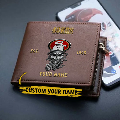 LIMITED EDITION - NEW CUSTOMIZED NFL11 SF49 SAN FRANCISCO 49ERS LEATHER WALLET