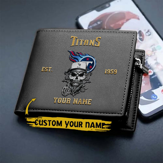LIMITED EDITION - NEW CUSTOMIZED NFL31 TST TENNESSEE TITANS LEATHER WALLET