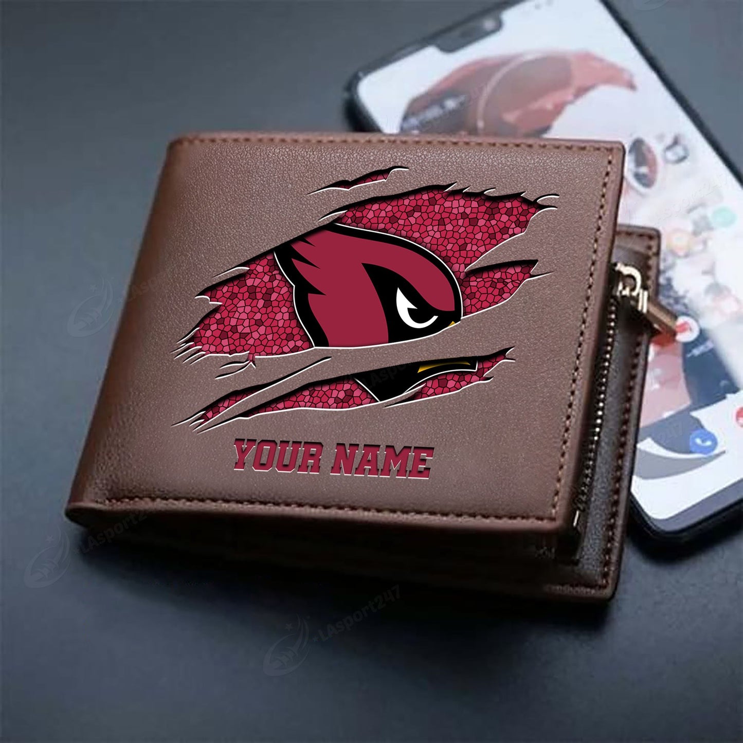 LIMITED EDITION - NEW CUSTOMIZED NFL20 ARC ARIZONA CARDINALS LEATHER WALLET