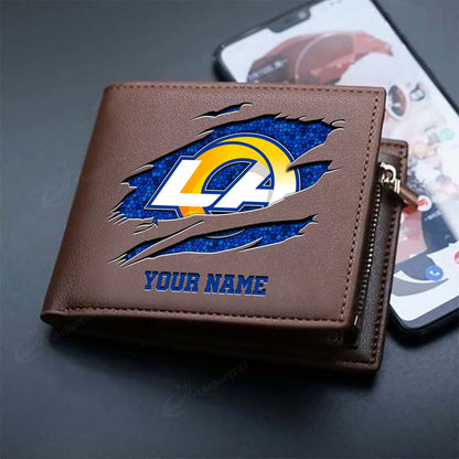 LIMITED EDITION - NEW CUSTOMIZED NFL22 LAR LOS ANGELES RAMS LEATHER WALLET
