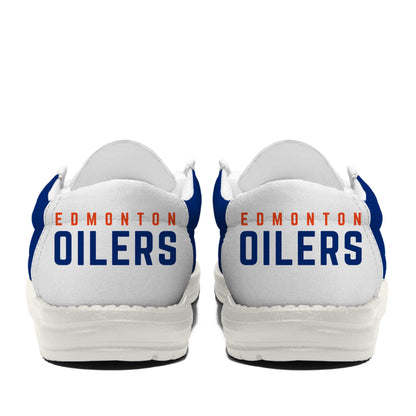LIMITED EDITION - NEW CUSTOMIZED NHL03 EMO EDMONTON OILERS LOAFER SHOES