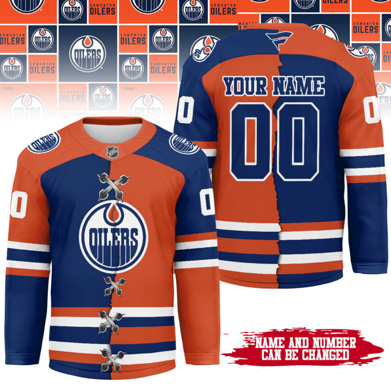 LIMITED EDITION - NEW CUSTOMIZED NHL03 ED OILERS UNISEX HOCKEY JERSEY
