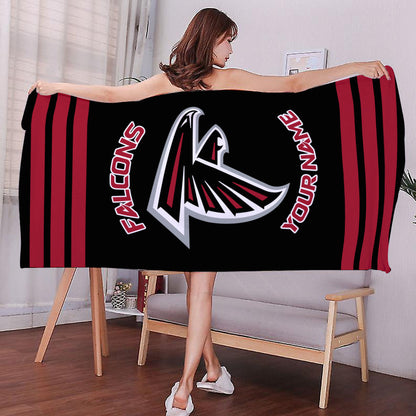 LIMITED EDITION - NEW CUSTOMIZED NFL18 ATF ATLANTA FALCONS BEACH & BATH TOWEL