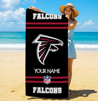 LIMITED EDITION - NEW CUSTOMIZED NFL18 ATF ATLANTA FALCONS BEACH & BATH TOWEL (KIDS & ADULTS)