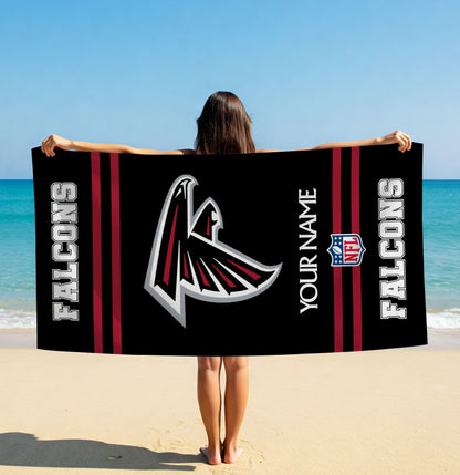 LIMITED EDITION - NEW CUSTOMIZED NFL18 ATF ATLANTA FALCONS BEACH & BATH TOWEL (KIDS & ADULTS)