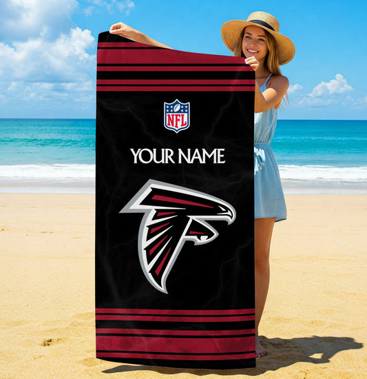 LIMITED EDITION - NEW CUSTOMIZED NFL18 ATF ATLANTA FALCONS BEACH & BATH TOWEL (KIDS & ADULTS)