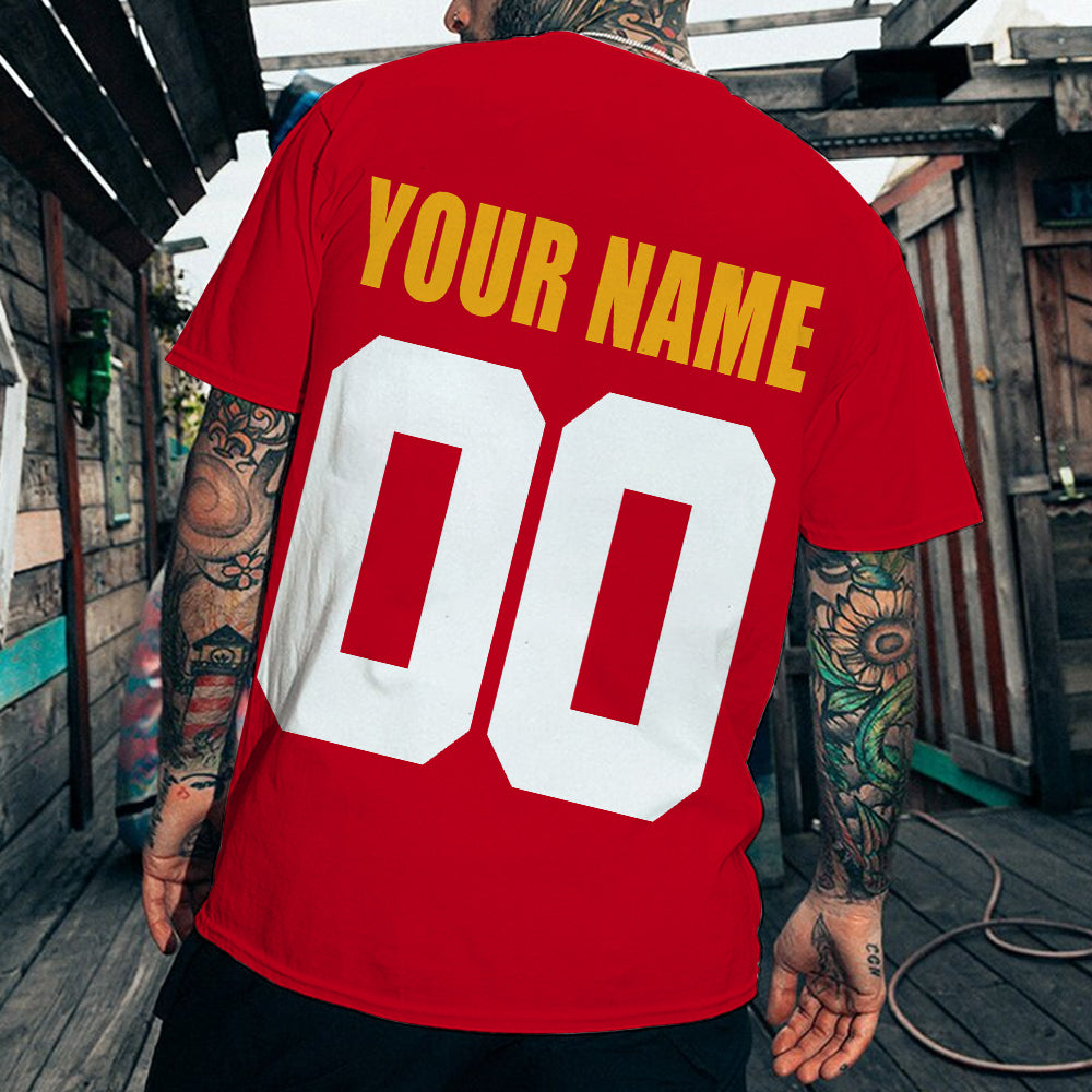 LIMITED EDITION - NEW CUSTOMIZED NHL17 CGF CALGARY FLAMES T-SHIRT FOR FAMILY (ADULTS & KIDS)