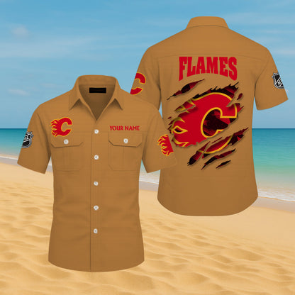 LIMITED EDITION - NEW CUSTOMIZED NHL17 CGF CALGARY FLAMES CARGO SHIRT