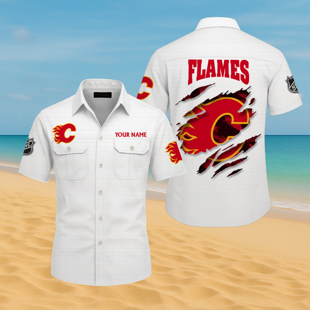 LIMITED EDITION - NEW CUSTOMIZED NHL17 CGF CALGARY FLAMES CARGO SHIRT