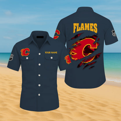 LIMITED EDITION - NEW CUSTOMIZED NHL17 CGF CALGARY FLAMES CARGO SHIRT