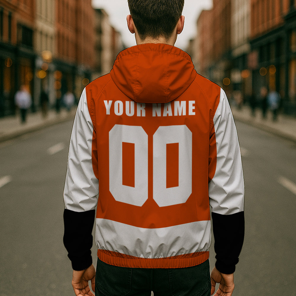 LIMITED EDITION - NEW CUSTOMIZED NHL27 PPF PHILADELPHIA FLYERS WINDBREAKER JERSEY JACKET