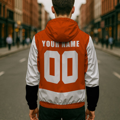 LIMITED EDITION - NEW CUSTOMIZED NHL27 PPF PHILADELPHIA FLYERS WINDBREAKER JERSEY JACKET
