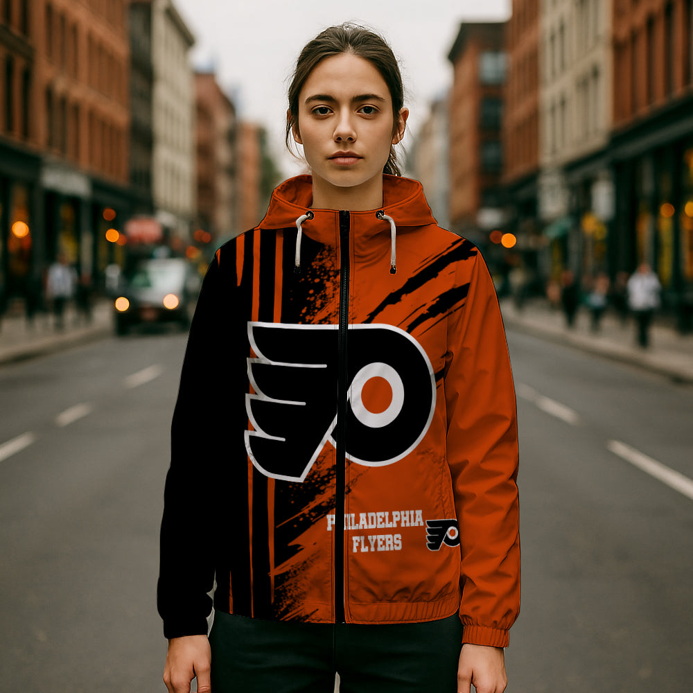 LIMITED EDITION - NEW CUSTOMIZED NHL27 PPF PHILADELPHIA FLYERS WINDBREAKER JACKET