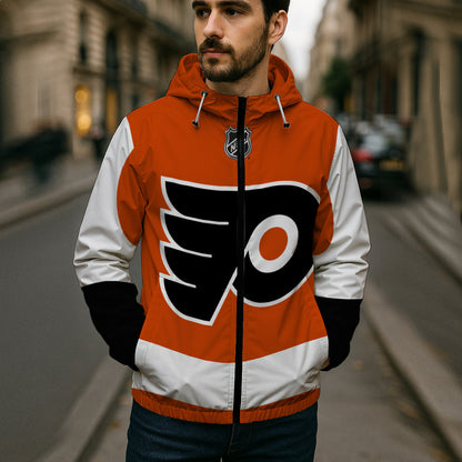 LIMITED EDITION - NEW CUSTOMIZED NHL27 PPF PHILADELPHIA FLYERS WINDBREAKER JERSEY JACKET