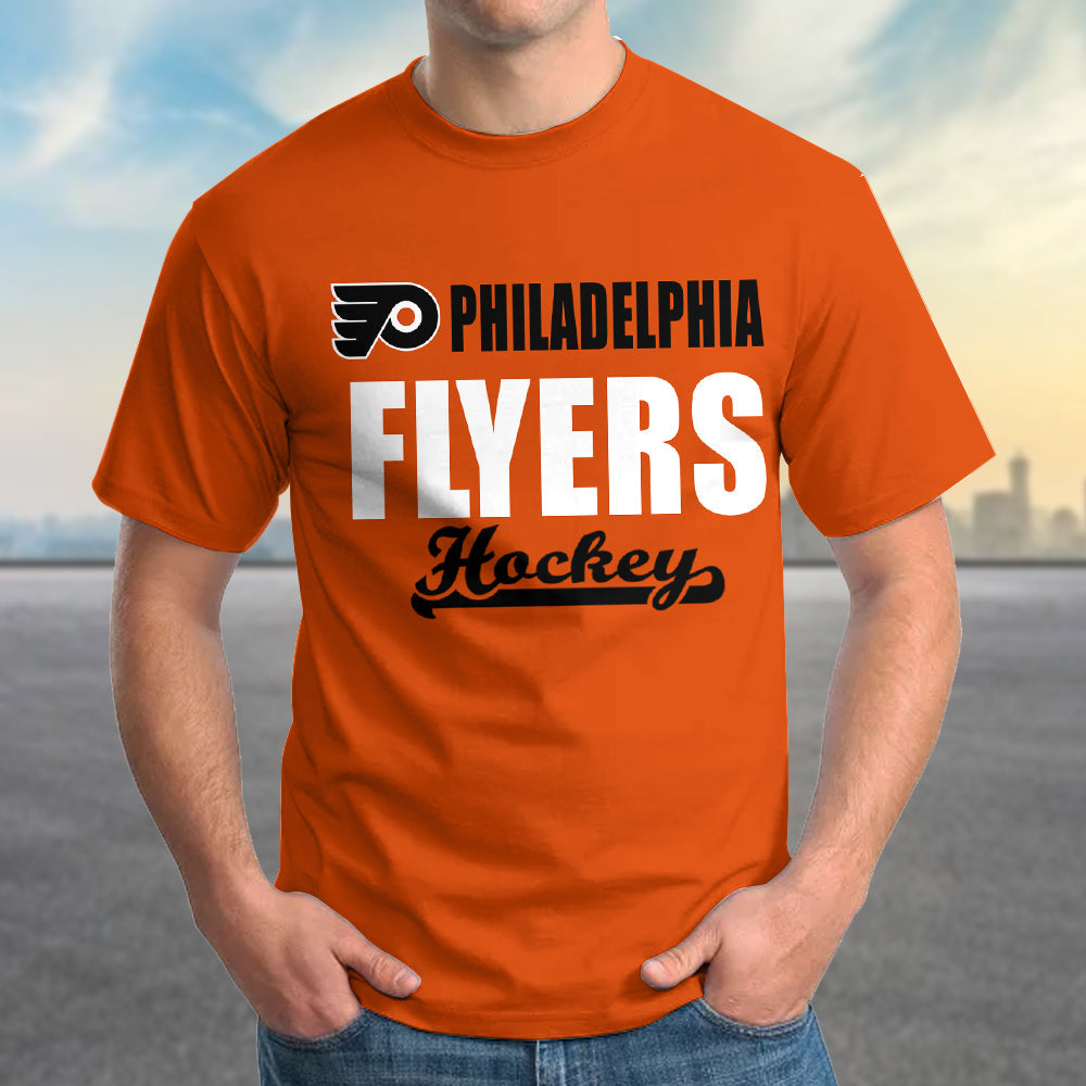 LIMITED EDITION - NEW CUSTOMIZED NHL27 PPF PHILADELPHIA FLYERS T-SHIRT FOR FAMILY (ADULTS & KIDS)