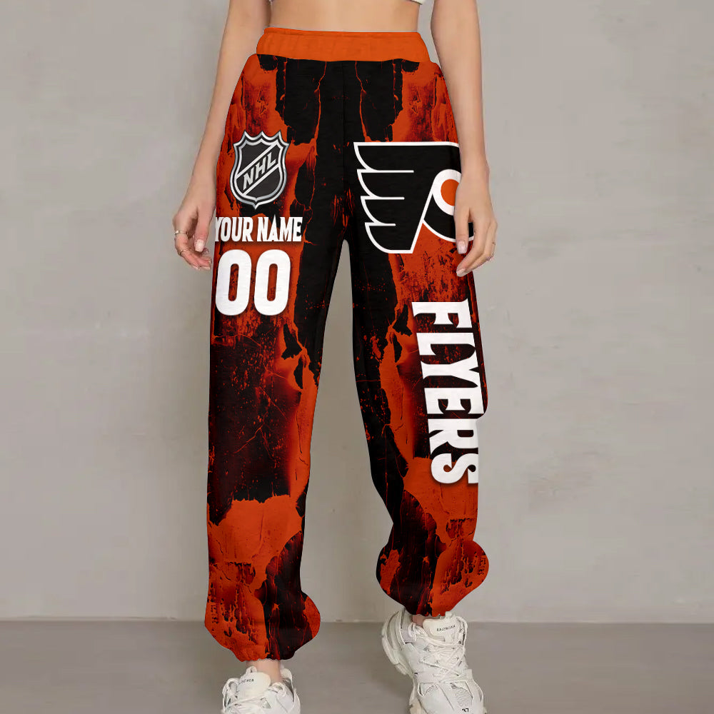 LIMITED EDITION - NEW CUSTOMIZED NHL27 PPF PHILADELPHIA FLYERS LONG PANTS