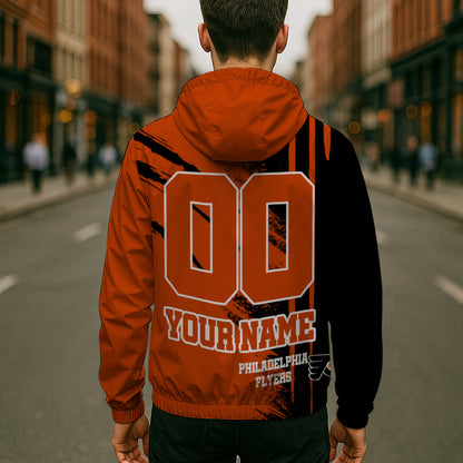 LIMITED EDITION - NEW CUSTOMIZED NHL27 PPF PHILADELPHIA FLYERS WINDBREAKER JACKET
