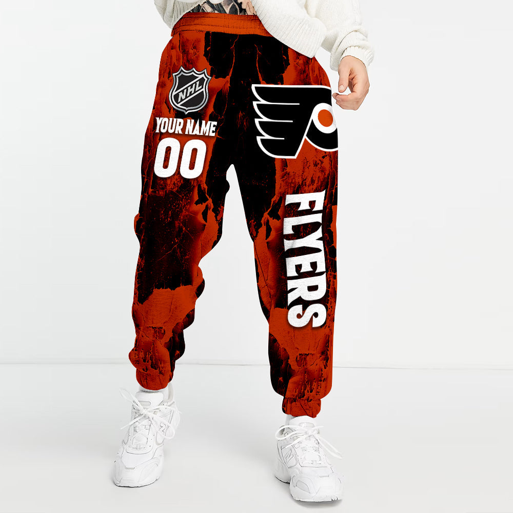 LIMITED EDITION - NEW CUSTOMIZED NHL27 PPF PHILADELPHIA FLYERS LONG PANTS