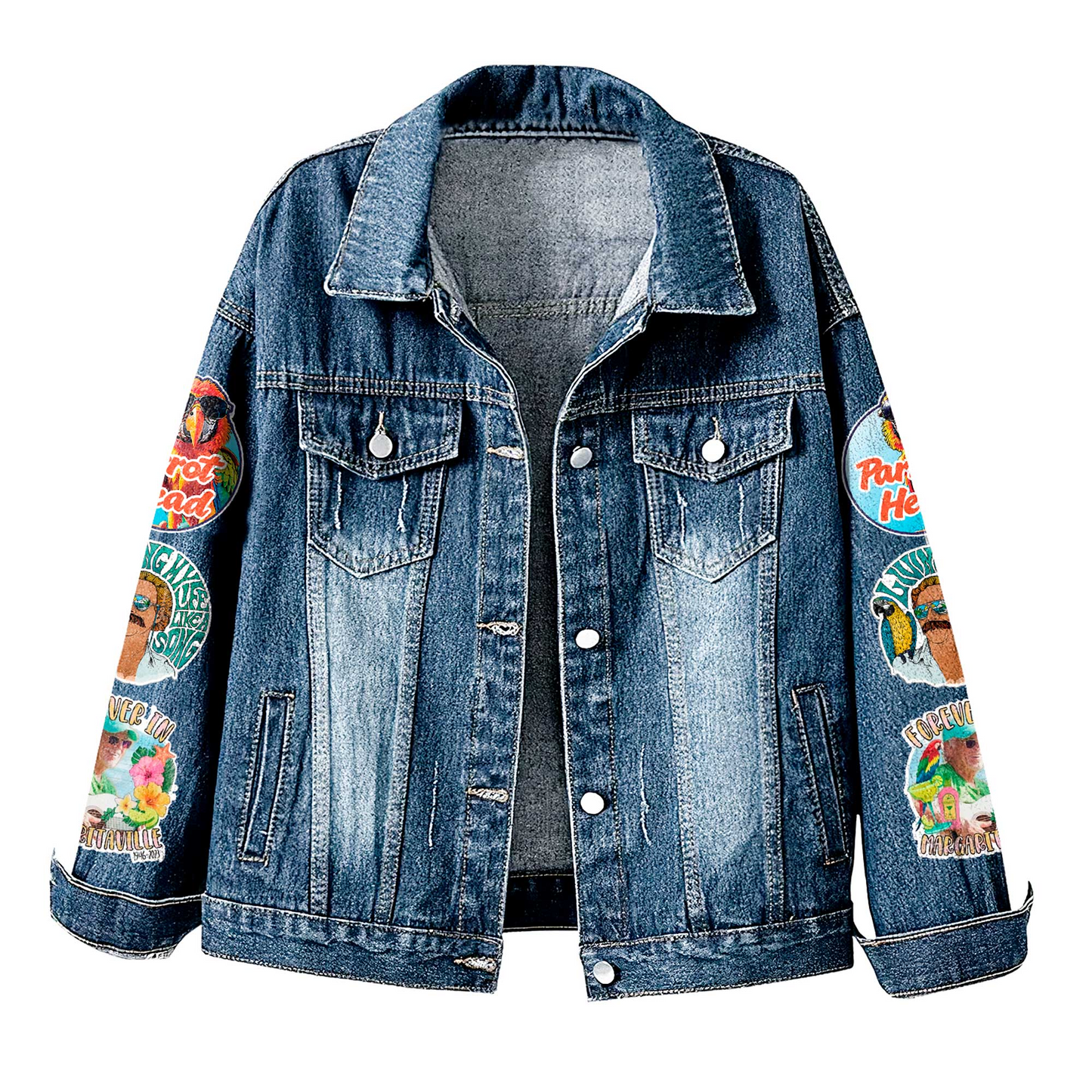 NEW PREMIUM JIMMY BUFFET UNISEX DENIM JACKET