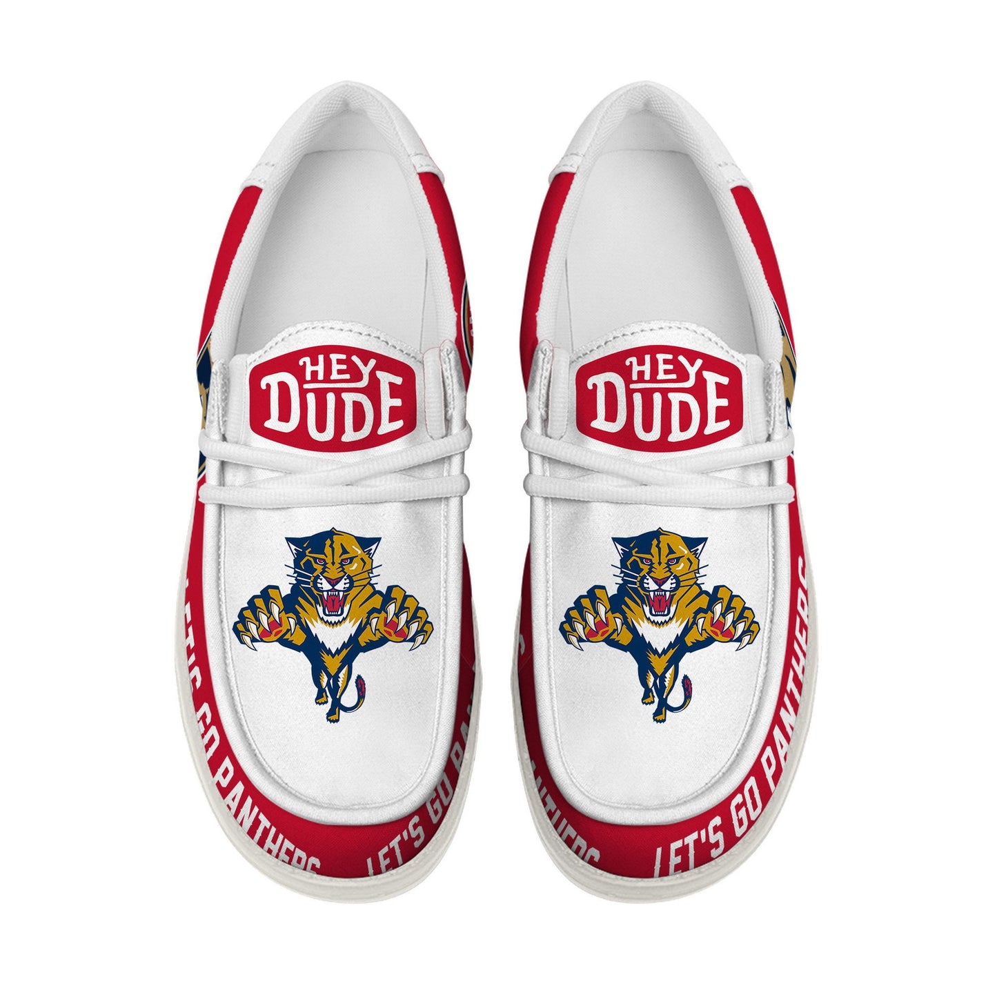 LIMITED EDITION - NEW CUSTOMIZED NHL01 FPT FLORIDA PANTHERS LOAFER SHOES