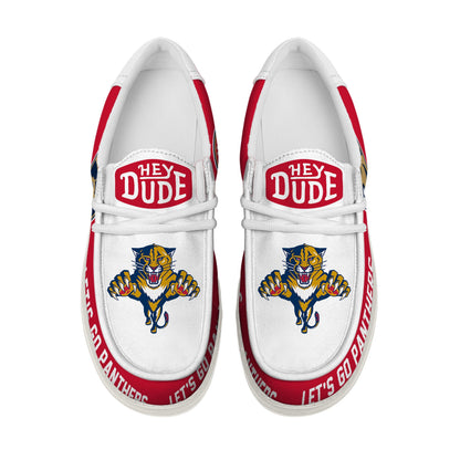 LIMITED EDITION - NEW CUSTOMIZED NHL01 FPT FLORIDA PANTHERS LOAFER SHOES