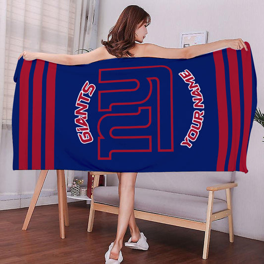 LIMITED EDITION - NEW CUSTOMIZED NFL32 NYG  NEW YORK GIANTS BEACH & BATH TOWEL