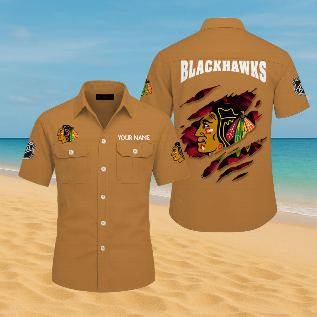 LIMITED EDITION - NEW CUSTOMIZED NHL08 CBH CHICAGO BLACKHAWKS CARGO SHIRT