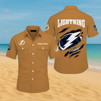 LIMITED EDITION - NEW CUSTOMIZED NHL12 TPL TAMPA BAY LIGHTNING CARGO SHIRT
