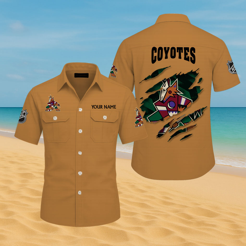 LIMITED EDITION - NEW CUSTOMIZED NHL30 AZC ARIZONA COYOTES CARGO SHIRT