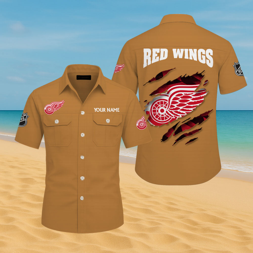LIMITED EDITION - NEW CUSTOMIZED NHL22 DRW DETROIT RED WINGS CARGO SHIRT