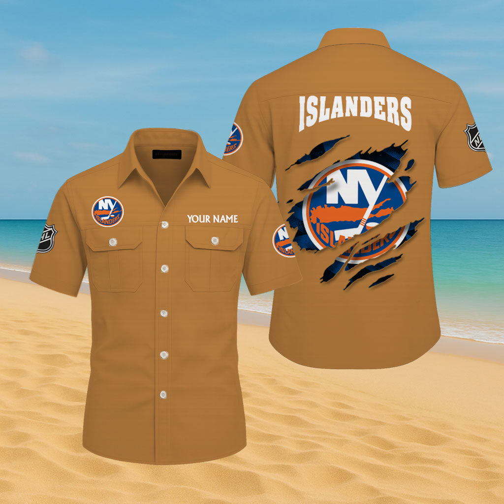 LIMITED EDITION - NEW CUSTOMIZED NHL25 NYI NEW YORK ISLANDERS CARGO SHIRT