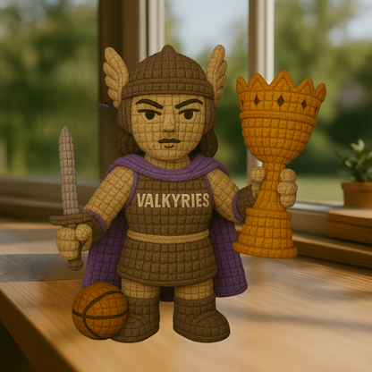LIMITED EDITION - WNBA 13 GSV GOLDEN STATE VALKYRIES HANDMADE CROCHET