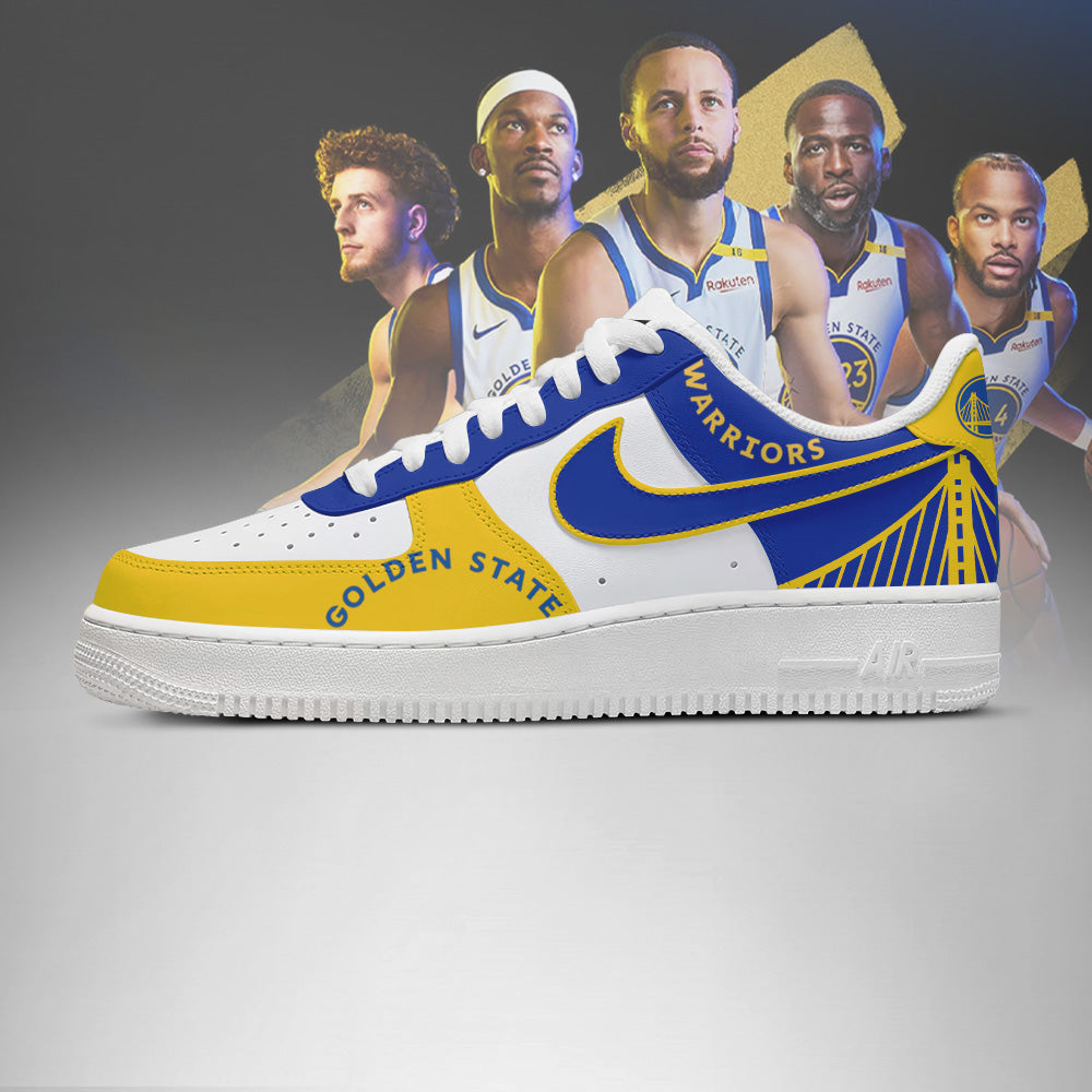 LIMITED EDITION - NEW CUSTOMIZED NBA12 GS WARRIORS AF1 SHOES
