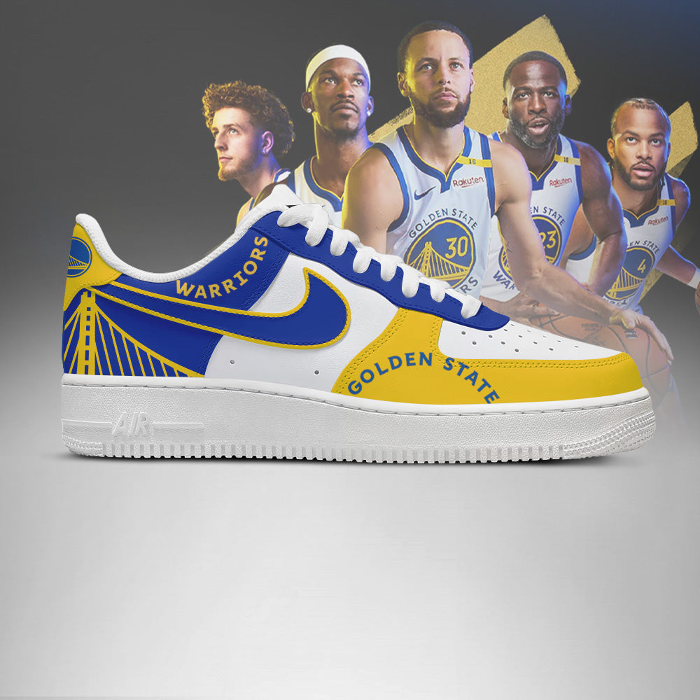 LIMITED EDITION - NEW CUSTOMIZED NBA12 GS WARRIORS AF1 SHOES