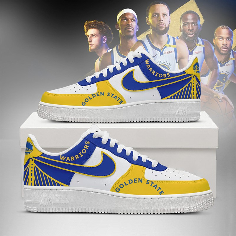 LIMITED EDITION - NEW CUSTOMIZED NBA12 GS WARRIORS AF1 SHOES