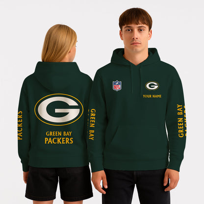 LIMITED EDITION - NEW CUSTOMIZED NFL08 GBP GREEN BAY PACKERS UNISEX HOODIE