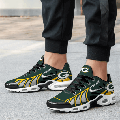 LIMITED EDITION - NEW CUSTOMIZED NFL08 GBP GREEN BAY PACKERS UNISEX AIR MAX PLUS SNEAKERS