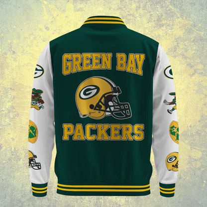 LIMITED EDITION - NEW CUSTOMIZED NFL08 GBP GREEN BAY PACKERS BASEBALL JACKET