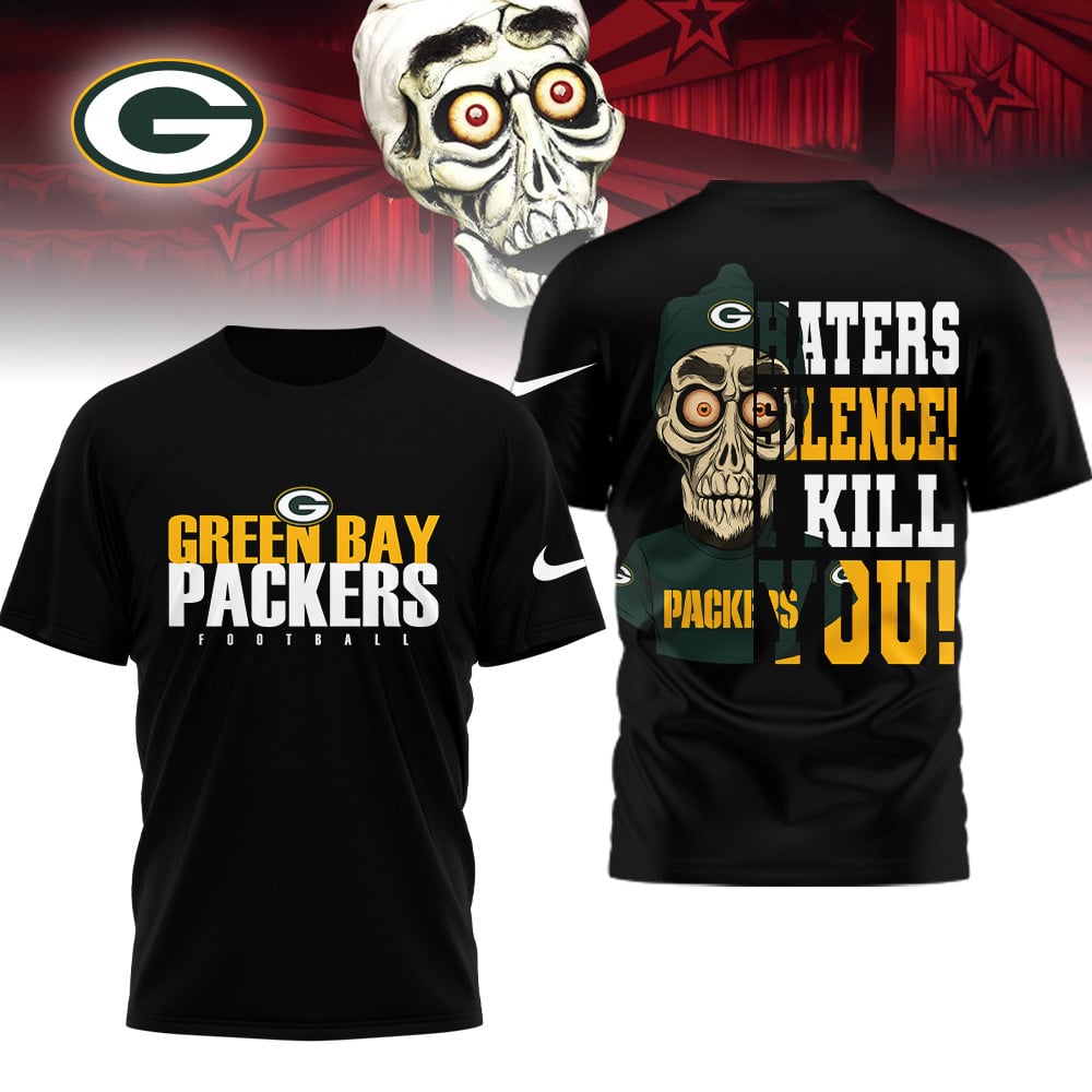 LIMITED EDITION - NEW CUSTOMIZED NFL08 GBP GREEN BAY PACKERS HATERS SILENCE I KILL YOU SHIRT