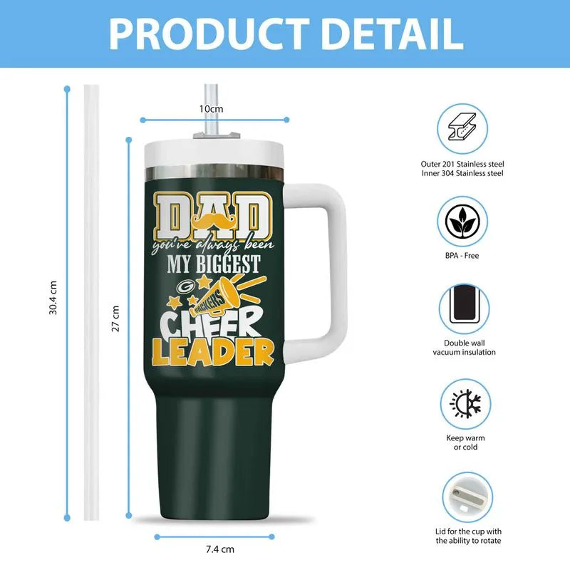 LIMITED EDITION - NEW CUSTOMIZED NFL08 GBP GREEN BAY PACKERS 40oz TUMBLER