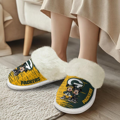 LIMITED EDITION - NEW CUSTOMIZED NFL08 GBP GREEN BAY PACKERS COTTON SLIPPERS