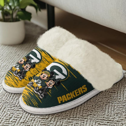 LIMITED EDITION - NEW CUSTOMIZED NFL08 GBP GREEN BAY PACKERS COTTON SLIPPERS