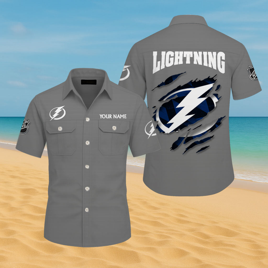 LIMITED EDITION - NEW CUSTOMIZED NHL12 TPL TAMPA BAY LIGHTNING CARGO SHIRT